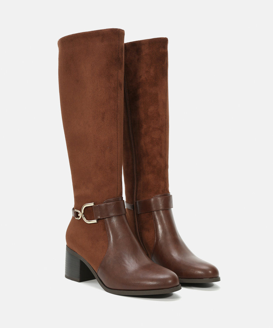 Botas salto adorno metálico image number null